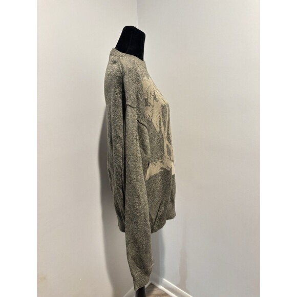 BOBBY JONES Vintage Cotton Hand Intarsia Knit Golf Golfer Crewneck Sweater M’s M - Picture 3 of 5